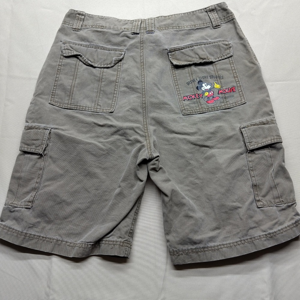 Disney Store Studios Mickey Mouse Cargo Shorts Mens 34 Khaki Tan W2105M0001